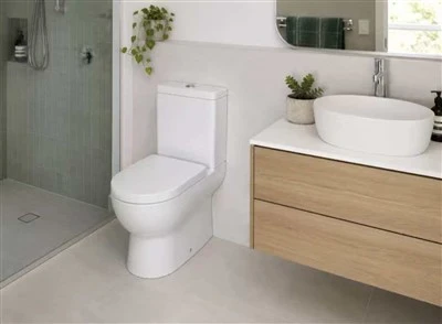 Toaleta blisko sprzężona — WELS 4-gwiazdkowa, podwójne spłukiwanie S/P-Trap, zestaw do handlu australijskiego (OEM, model 2005)